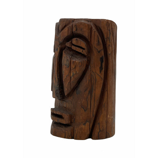 Vintage Hand Carved Wooden Plant Stand Table