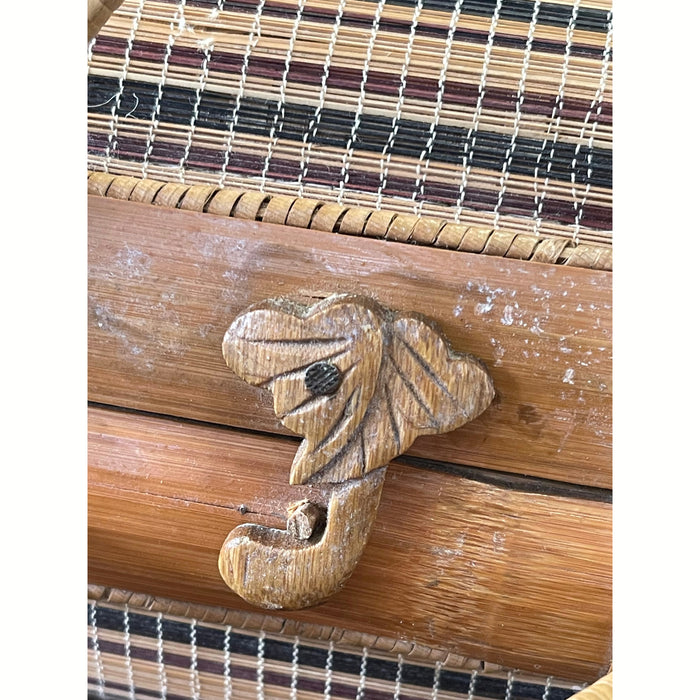 Vintage Handmade Bamboo Suitcase