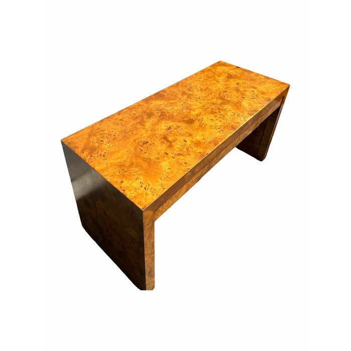 Vintage Mid Century Modern Desk Table by Hekman Furniture Parson Design 3 - Drawer Finished Back (Available for Online Purchase Only)