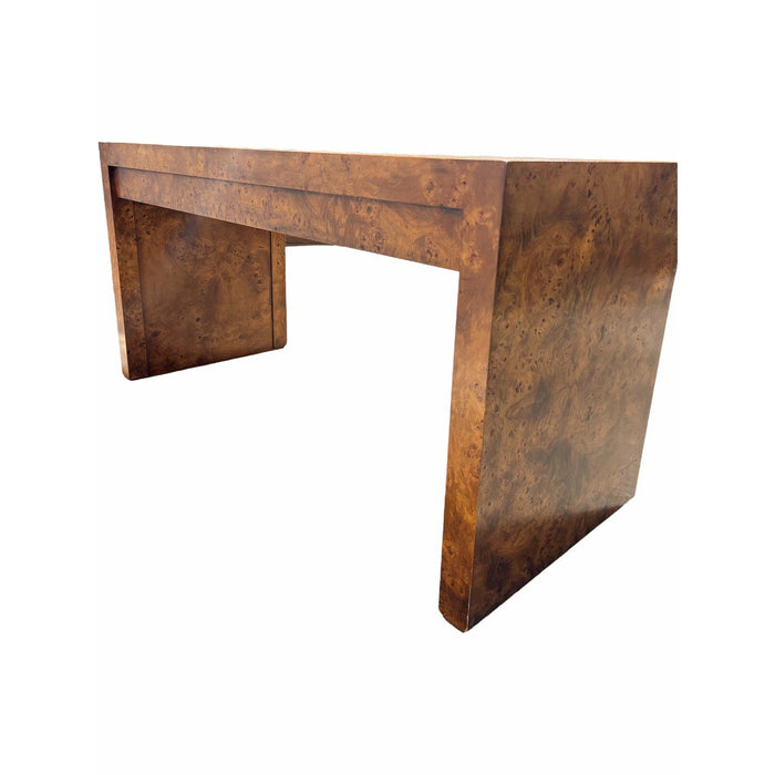 Vintage Mid Century Modern Desk Table by Hekman Furniture Parson Design 3 - Drawer Finished Back (Available for Online Purchase Only)