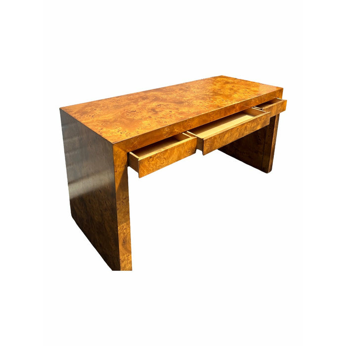 Vintage Mid Century Modern Desk Table by Hekman Furniture Parson Design 3 - Drawer Finished Back (Available for Online Purchase Only)