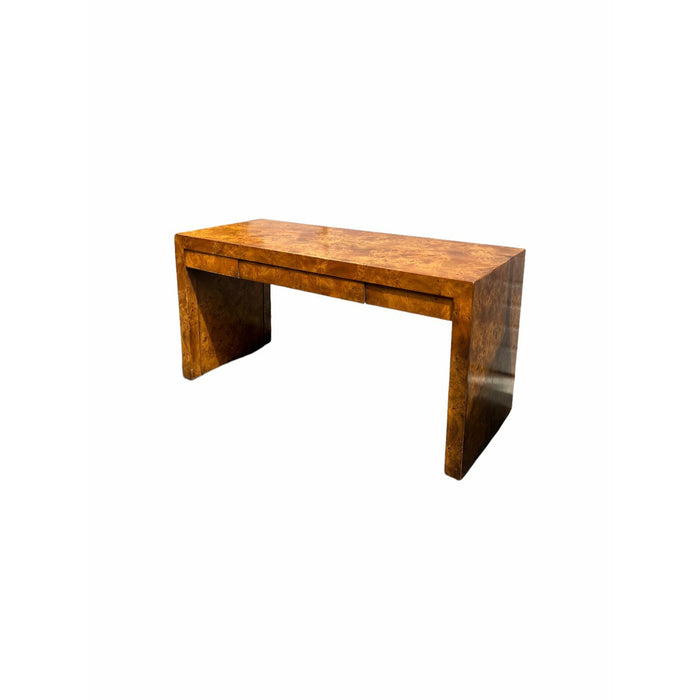 Vintage Mid Century Modern Desk Table by Hekman Furniture Parson Design 3 - Drawer Finished Back (Available for Online Purchase Only)