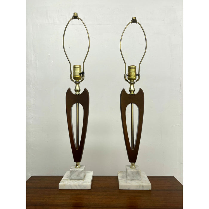 Vintage Mid Century Modern Lamps Set Of 2