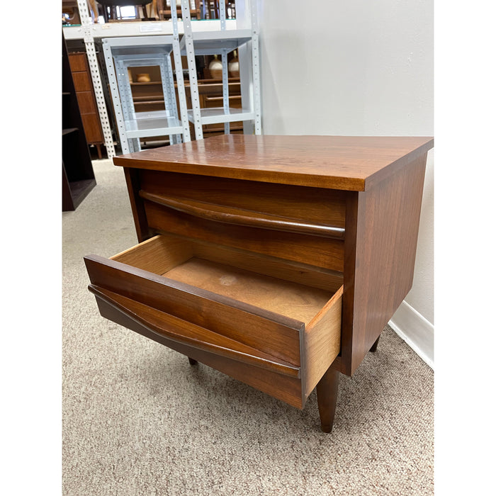 Vintage Mid Century Modern Night Stand with Dovetail Drawers