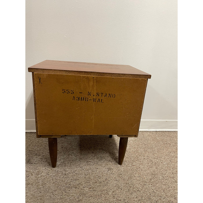 Vintage Mid Century Modern Night Stand with Dovetail Drawers