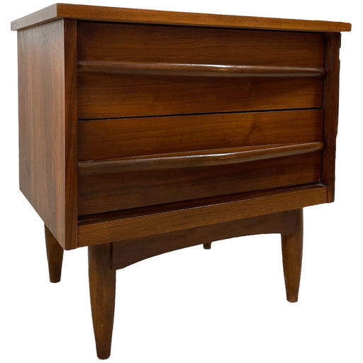 Vintage Mid Century Modern Night Stand with Dovetail Drawers