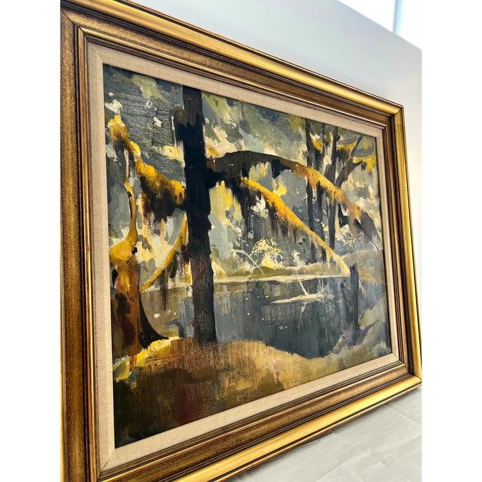 Vintage Mid Century Modern Oil Painting