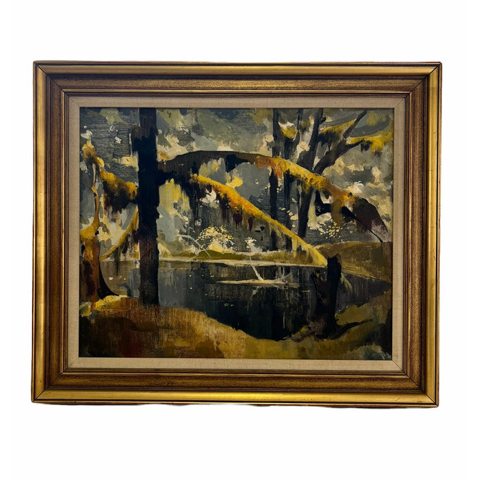 Vintage Mid Century Modern Oil Painting