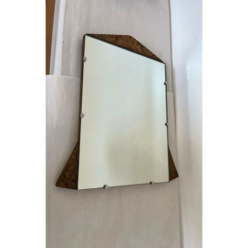 Vintage Mirror Art Deco Style with Floral Carvings Possibly Circa 1950s - 1970s