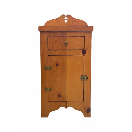 Vintage Wood Table with Interesting Hardware Possibly Circa 1970s - 1980s