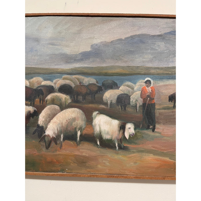 Vintages Painting Serene Scene Impressionist Painting on Canvas Framed