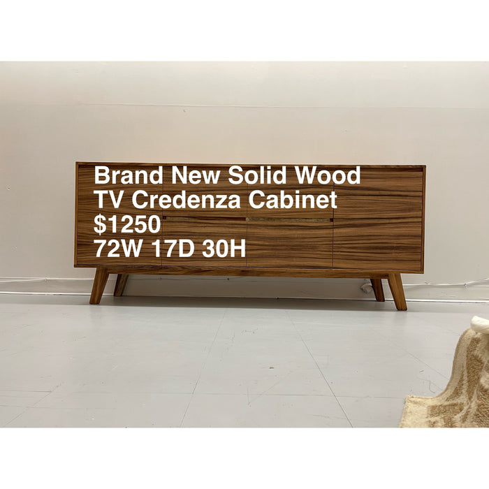 Mid Century Modern Style Credenza 2 Door 4 Drawer TV Cabinet