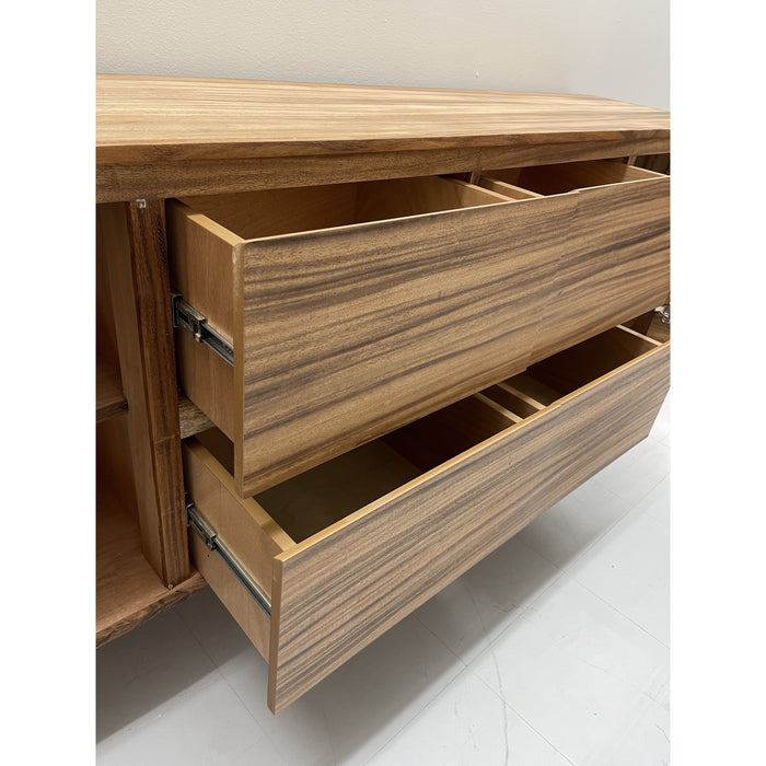 Mid Century Modern Style Credenza 2 Door 4 Drawer TV Cabinet