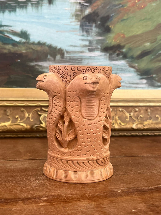 Vintage Hand carved Table/Desk Organizer. India Import.