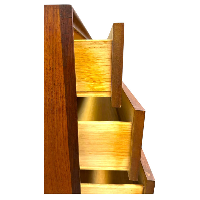 Merton Gershun for Dillingham Esprit Walnut 5-Drawer Highboy Dresser – Mid-Century Modern Tallboy