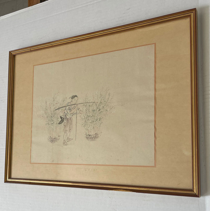 Vintage Signed and Framed Original Watercolor “ Flower Paintings of Yun Nan-Tien “