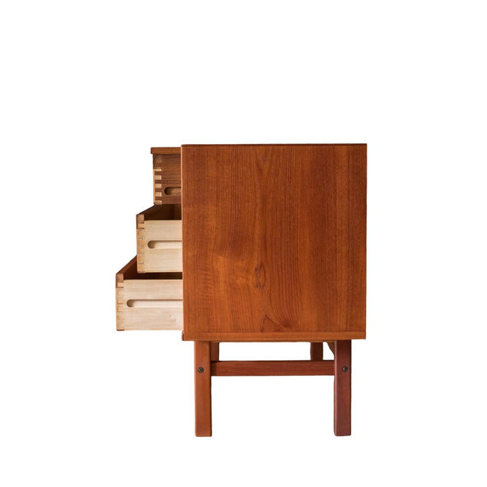 Vintage Danish Mid Century Modern Dresser with Vanity Mirror In Teak by Nils Jonsson (Available by Online Purchase Only)
