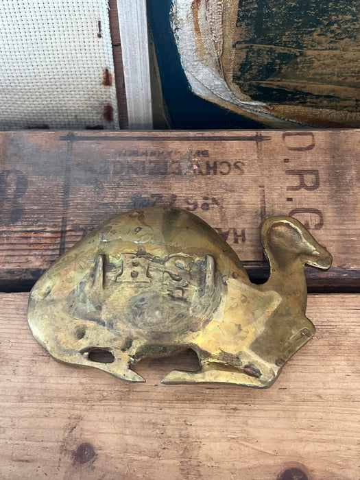 Vintage possibly Brass camel Sculpture decorative Tray