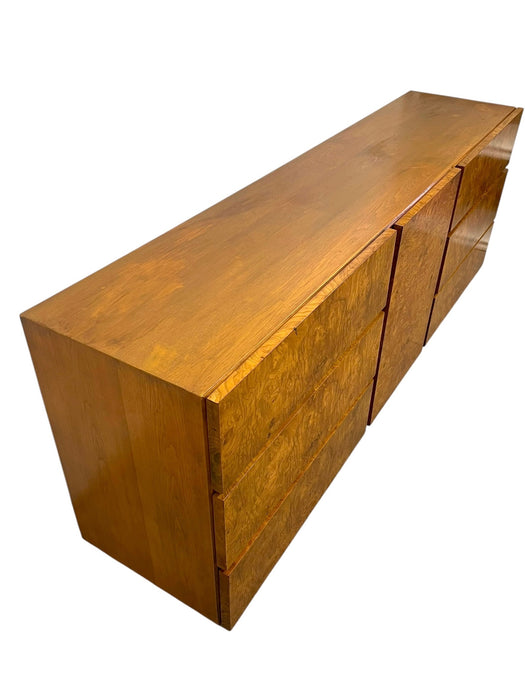 Milo Baughman for Lane Mid-Century Modern Burl Wood Credenza