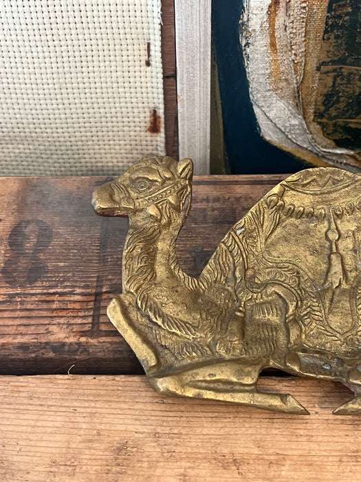 Vintage possibly Brass camel Sculpture decorative Tray