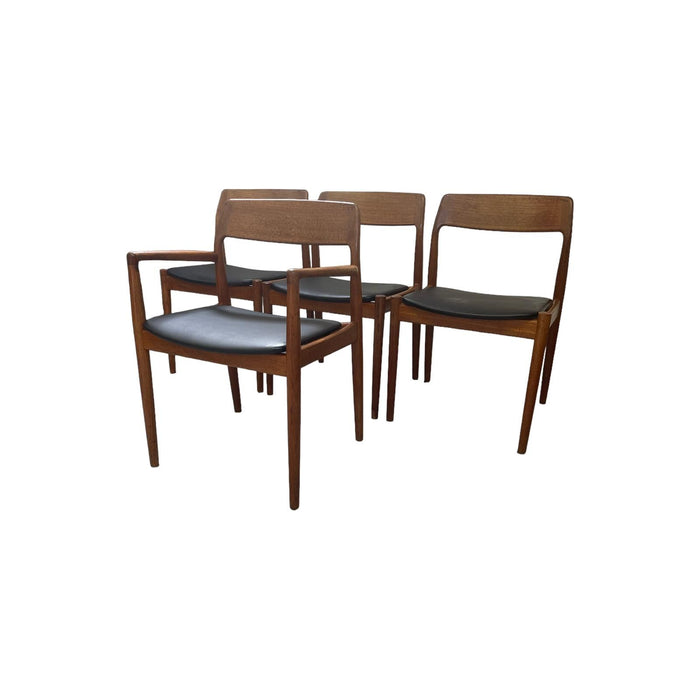 Vintage Danish Modern Dining Chairs by Jl Moller Set of 4