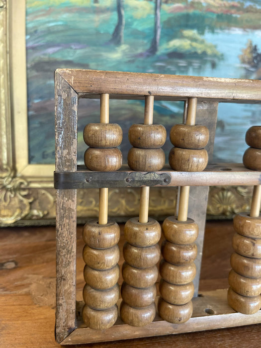 Antique Chinese Wooden Abacus - Primitive Calculator, Estimated 1900