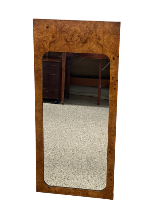 Vintage Mid Century Modern  Burl Wood Wall Mirror by Milo Baughman for Lane, 1970s