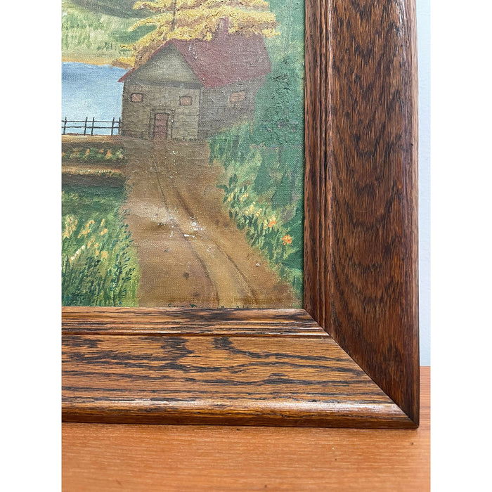 Vintage Original Framed and Signed Lakeside Landscape Artwork