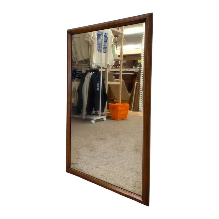 Vintage Mid-Century Modern Wood Frame Wall Mirror