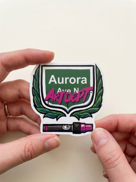 Aurora Ave N Art Dept Vinyl Die-Cut Sticker