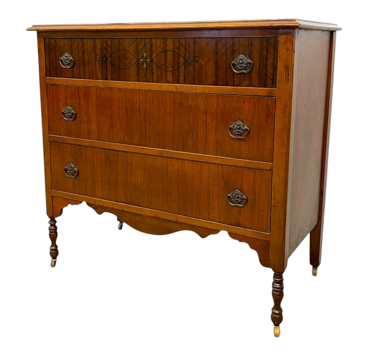 Antique Early 20th Century Walnut Toned 3-Drawer Dresser by John
Furniture Company