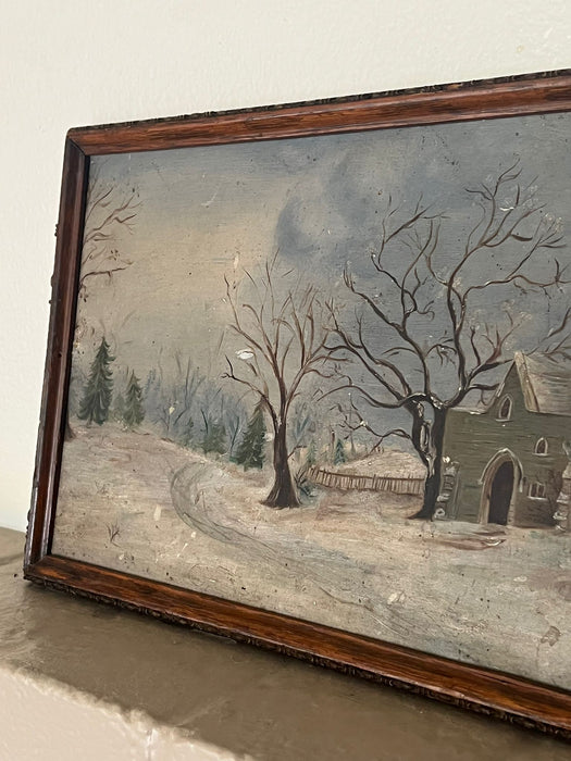 Vintage Framed Scenic Painting