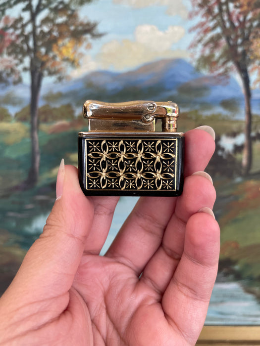 Pair of Vintage Tabletop Lighters - Art Deco CMC Continental and Mid-Century Prince Lighter Japan.