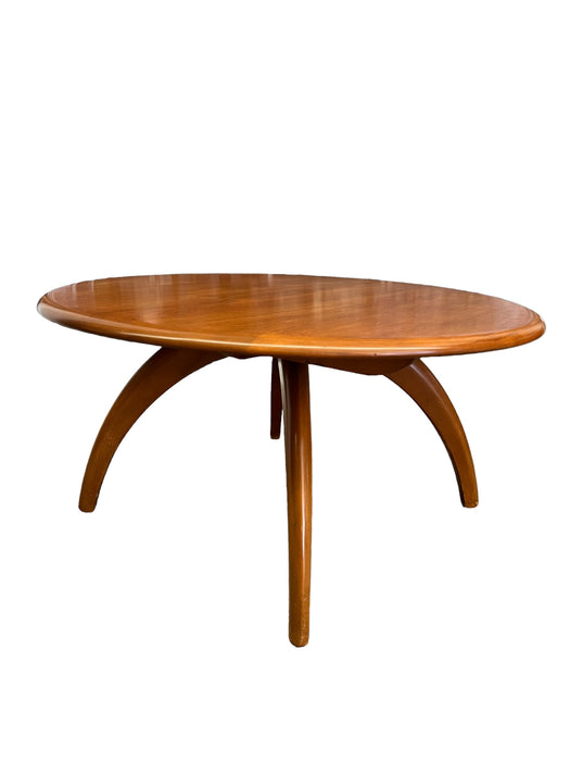 Vintage Mid Century Modern Solid Maple Wood Coffee Table by Heywood Wakefield With Lazy Susan Top