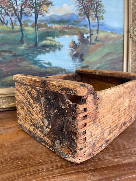 Handcrafted Primitive Dovetail Wooden Storage Box