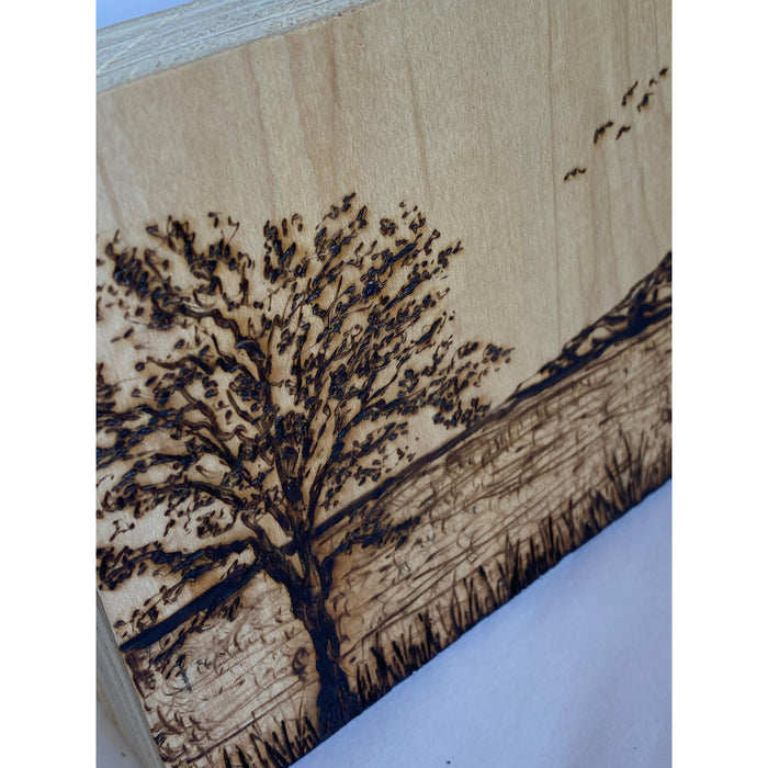 Nature scene - Hand crafted wood burning