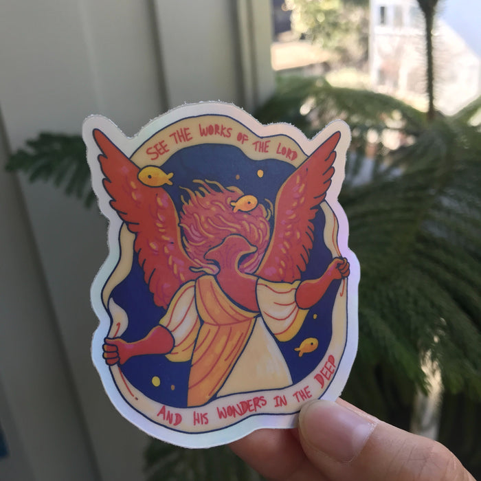 Sea Anemone Angel Holographic Sticker