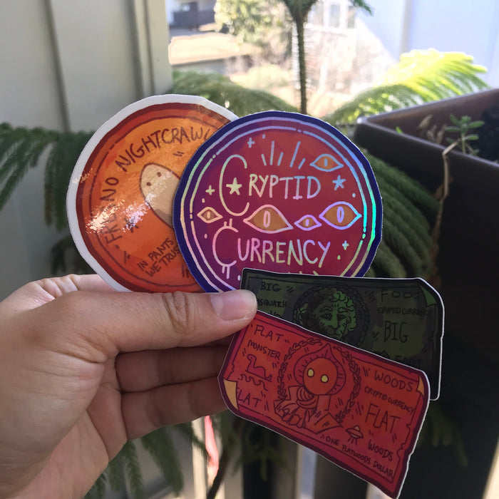 Cryptid Currency Stickers