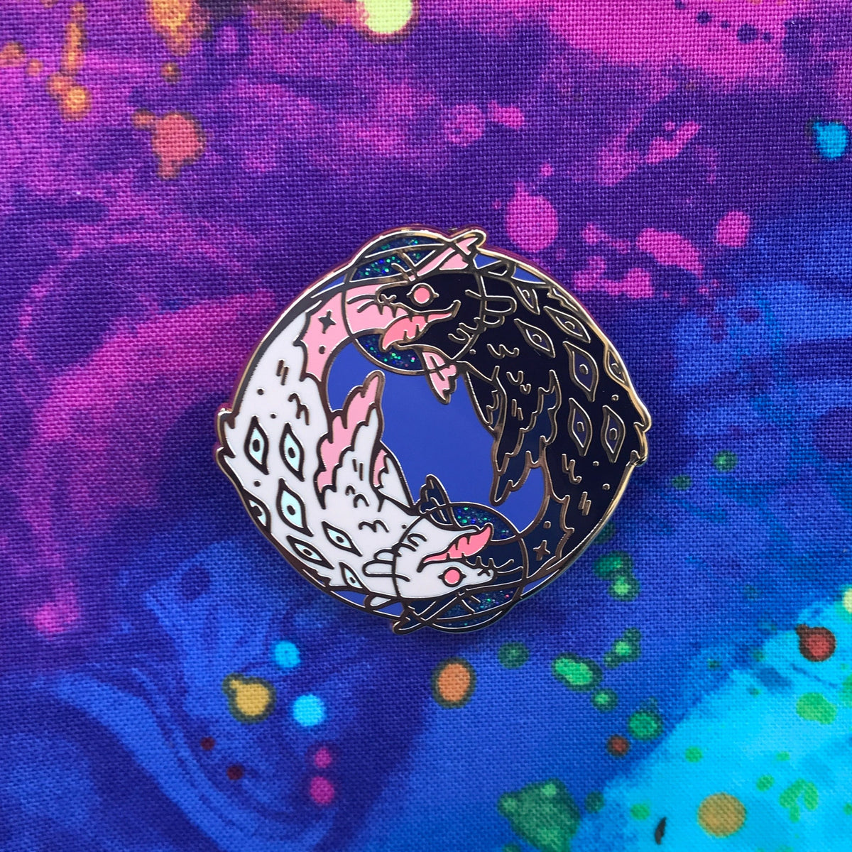 Genderfluid Seal Angels Pin — Big Whale Consignment