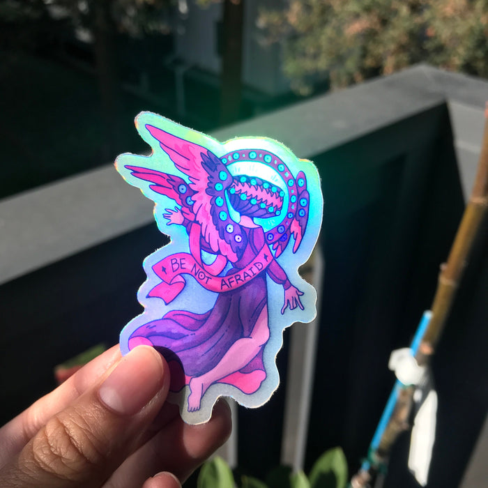 Sea Scallop Angel Holographic Sticker