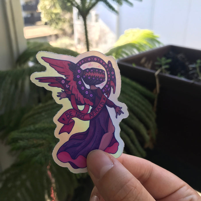 Sea Scallop Angel Holographic Sticker