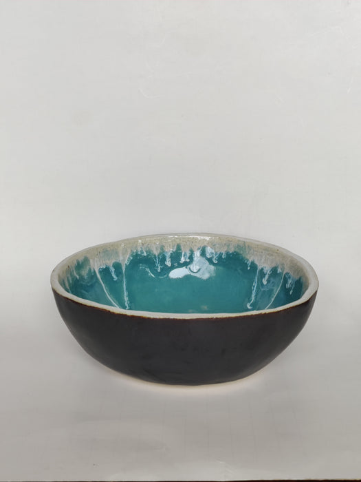 Colorful Handmade Glazed Bowl - Large