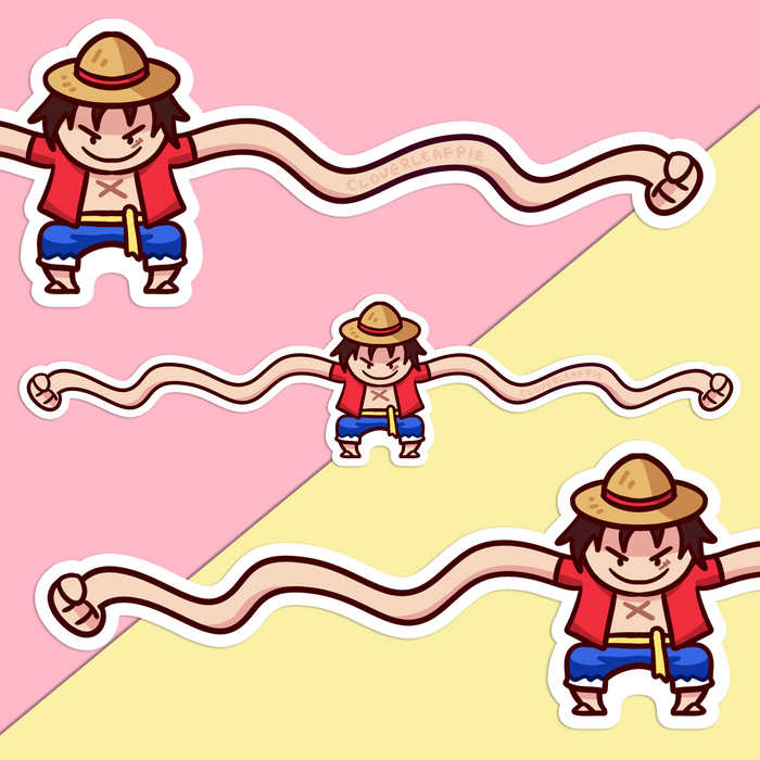 Wiggly Luffy Sticker