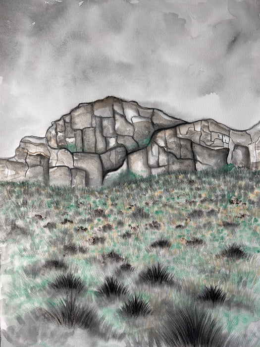 Sagebrush and the Rocky Knoll Fine Art Print