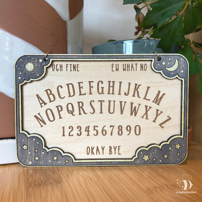 Sassy Ouija Board - Laser Engraved Wood Art