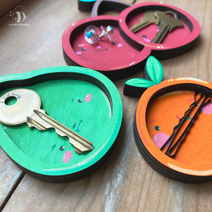 Fruity Trinket Trays - Laser Engraved Wood