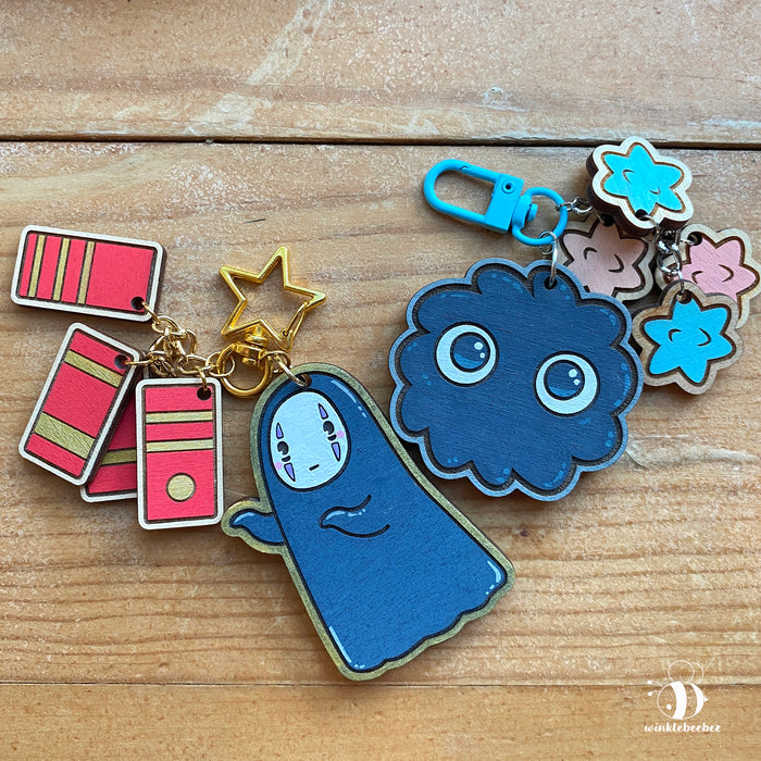 Ghibli Spirits - Laser Engraved Keychains