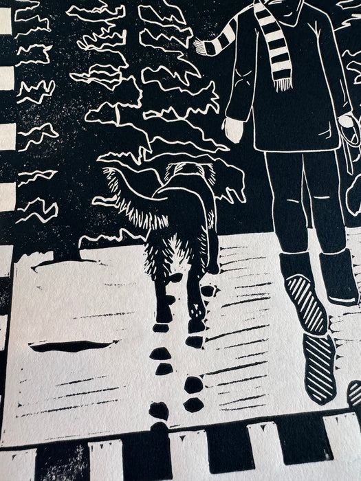 "Murph Walk" Linocut Print