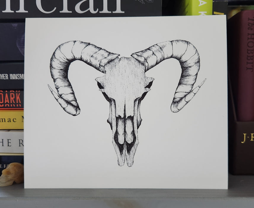 Ram Skull Print (Black)