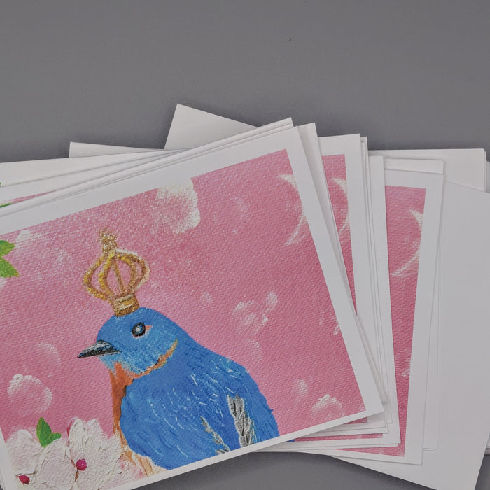 Blue Bird Queen Note Cards
